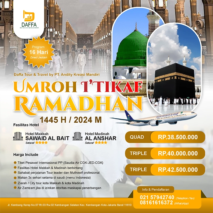 UMROH ITKAF RAMADHAN DAFFA TOUR TRAVEL BY DIM KREATIF