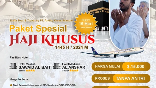 HAJI KHUSUS 2024 DAFFA TOUR TRAVEL
